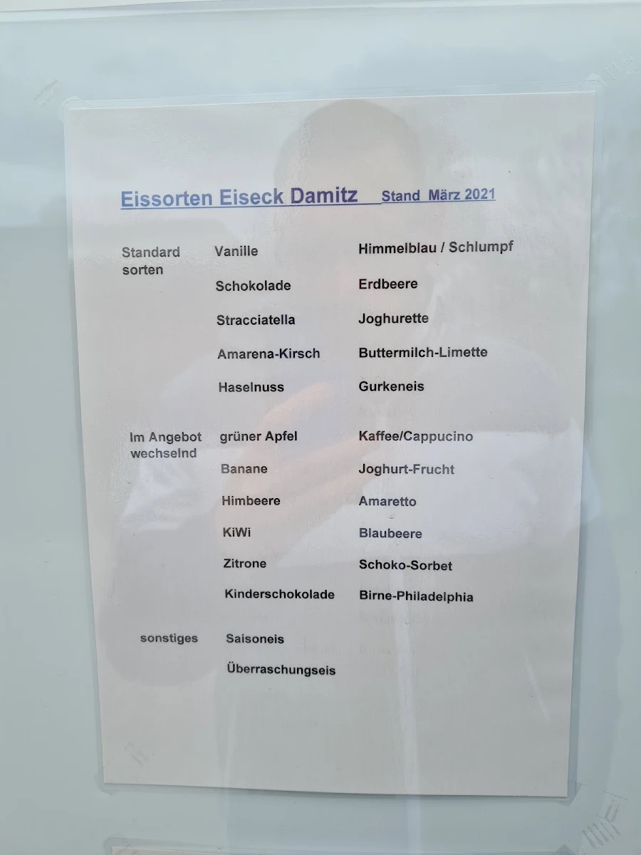 Speisekarte, Eiseck Damitz