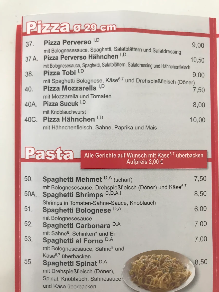 Speisekarte, Hofer Kebap Haus