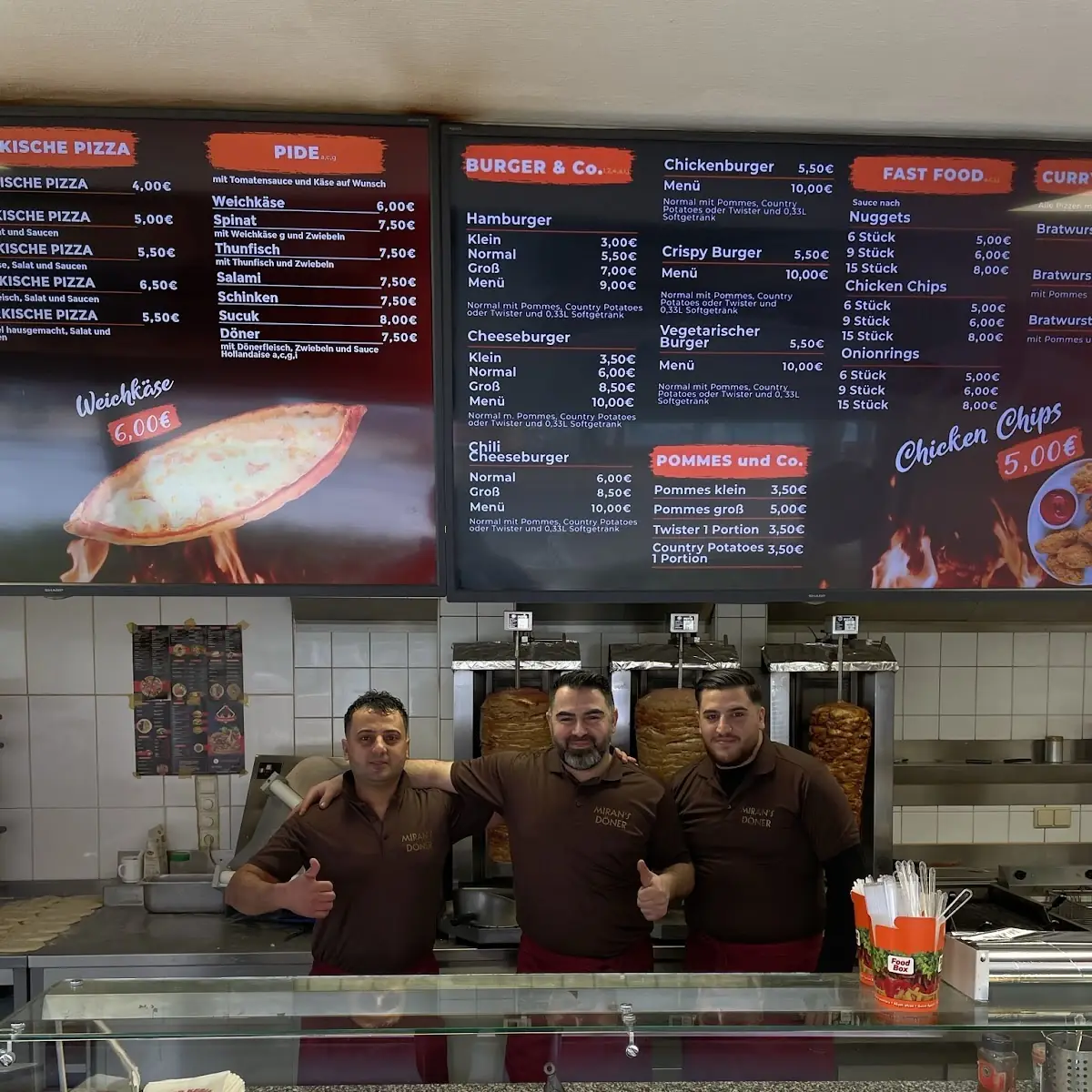 Speisekarte, Miran's1 Döner Orginal kiel friedrichsort