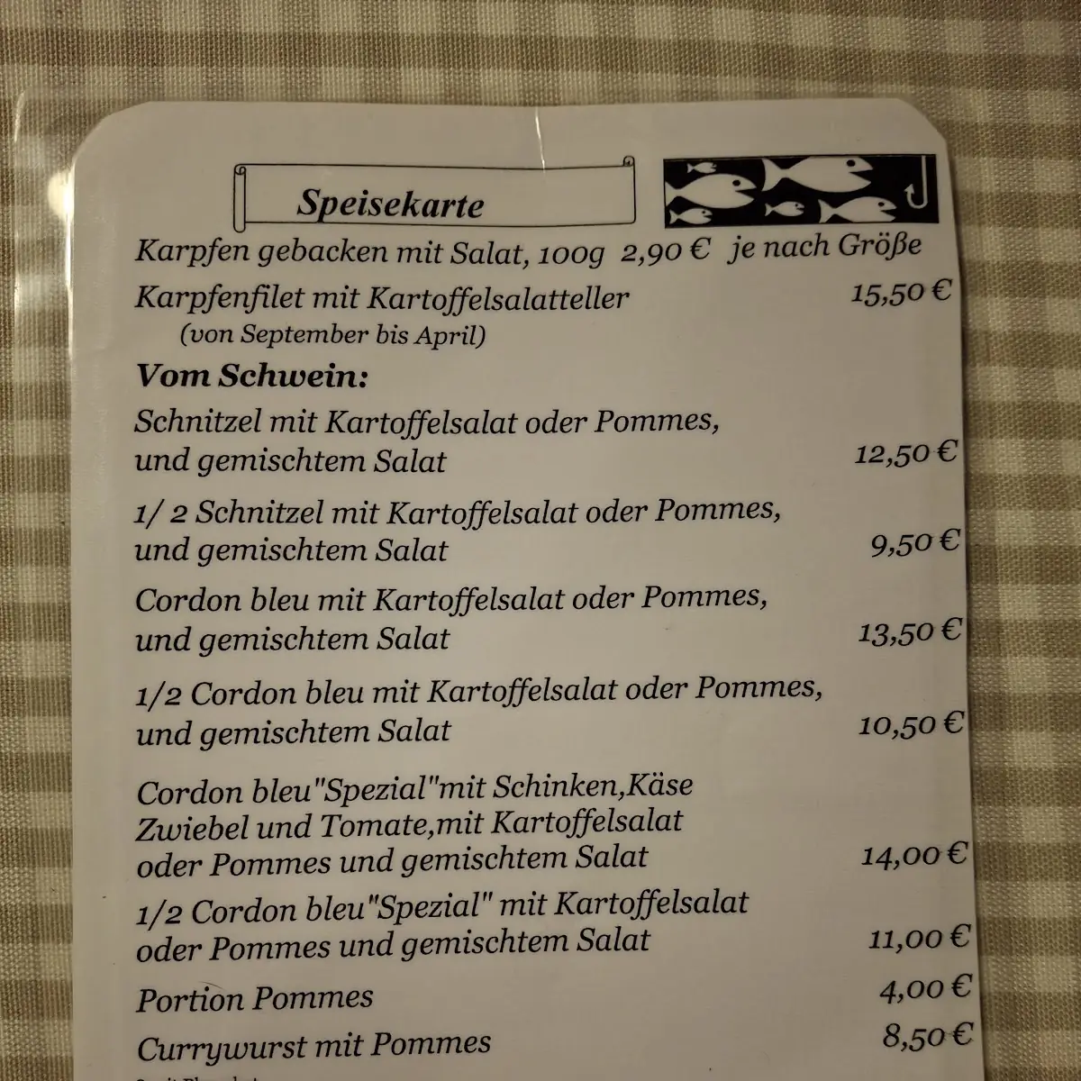 Speisekarte photo 1