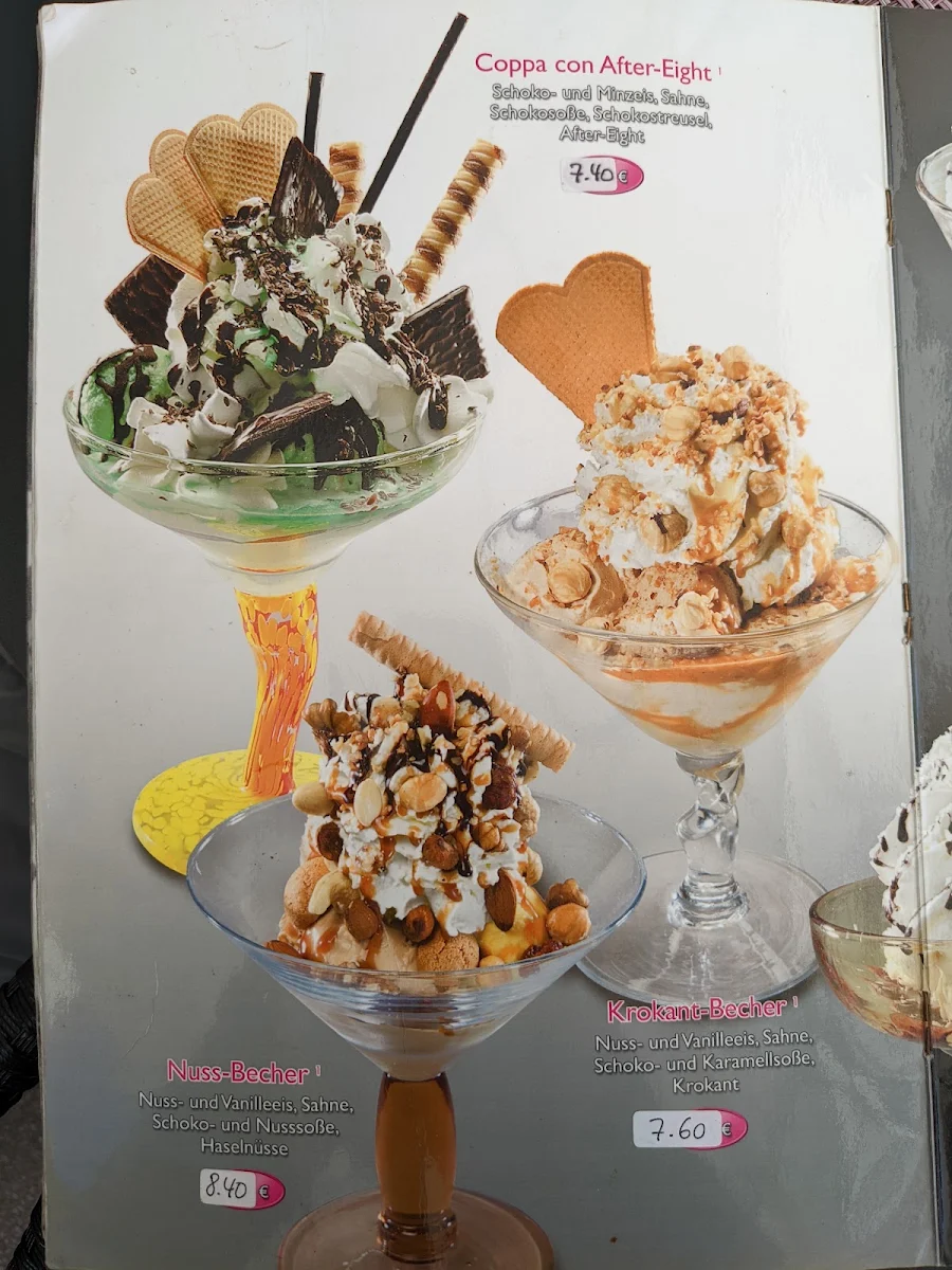 Speisekarte, Gelato Giulietta