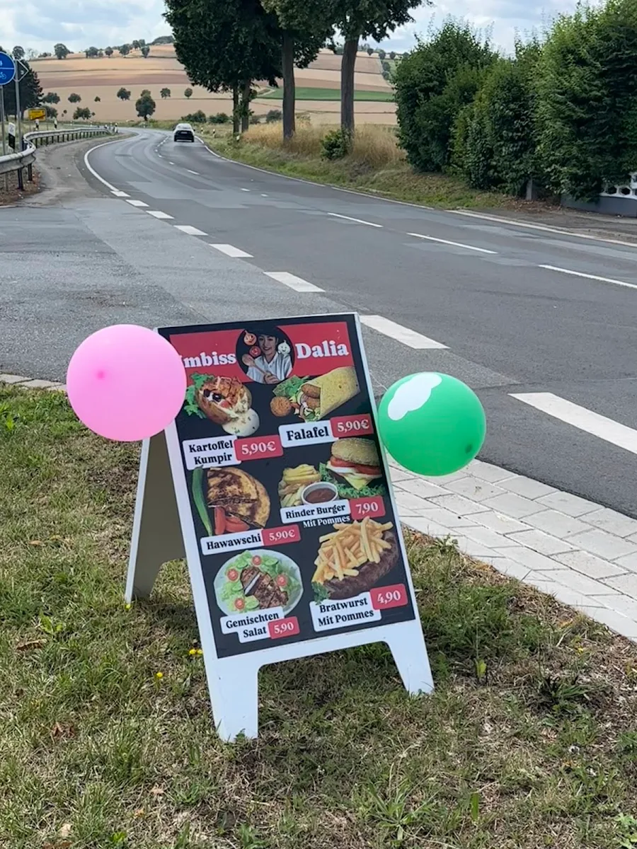 Speisekarte, Imbiss Dalia