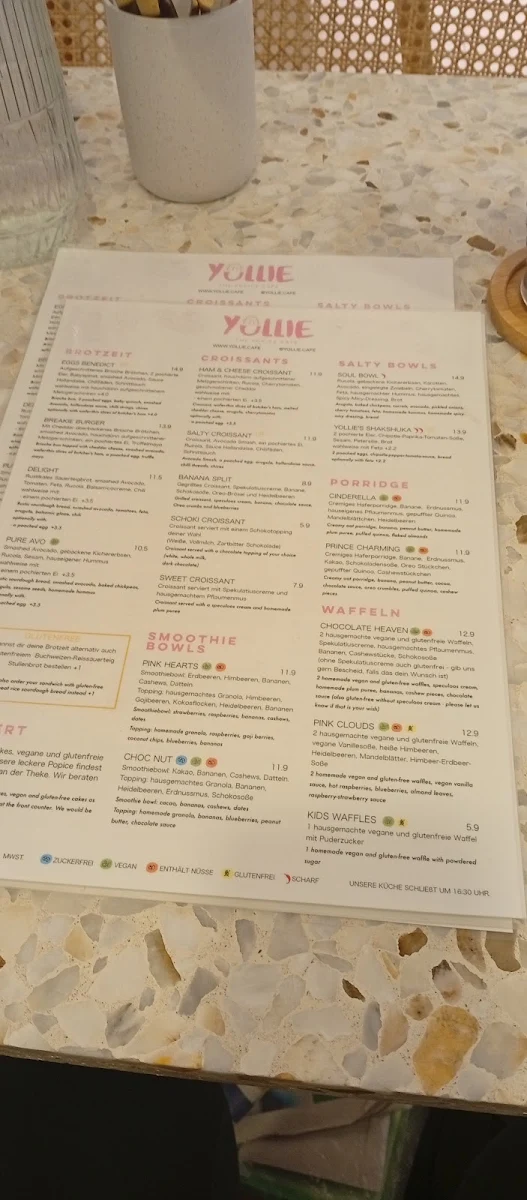 Speisekarte, Yollie - Popice Café & Concept Store