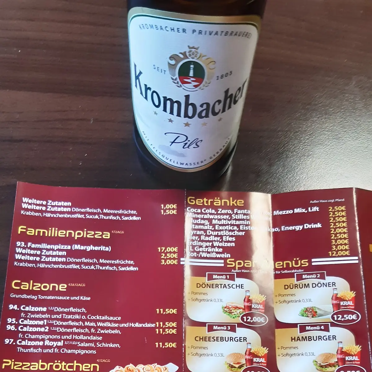Speisekarte, KRAL Döner & Pizza