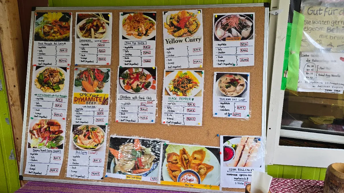 Speisekarte, SPICY Thai Food