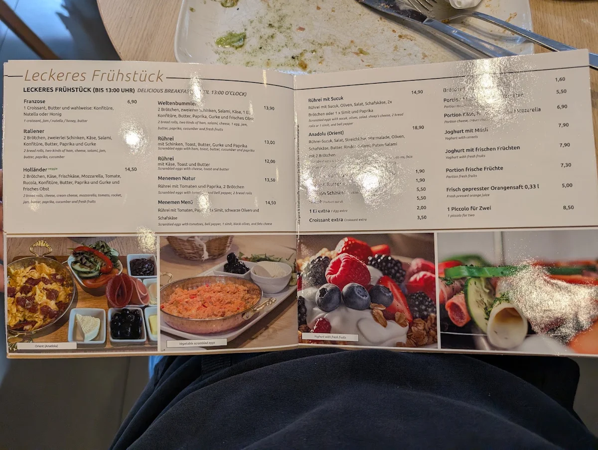 Speisekarte, Café La Luna