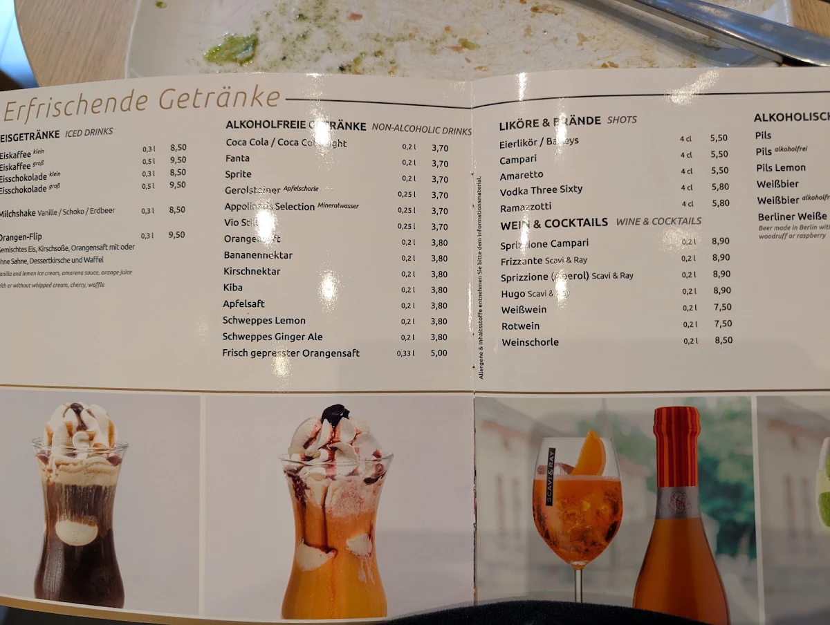 Speisekarte, Café La Luna