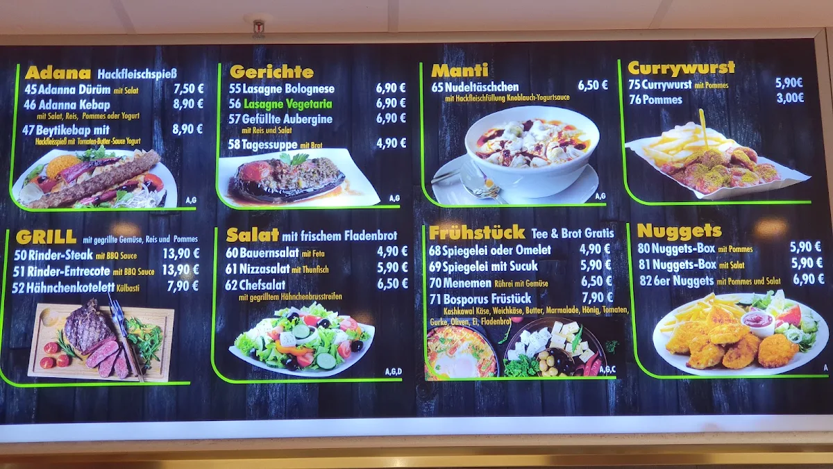 Speisekarte, Balkan Grill