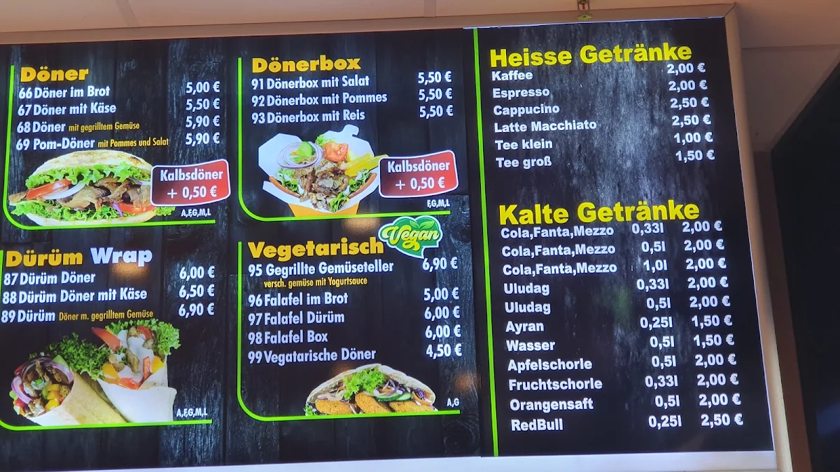 Speisekarte, Balkan Grill