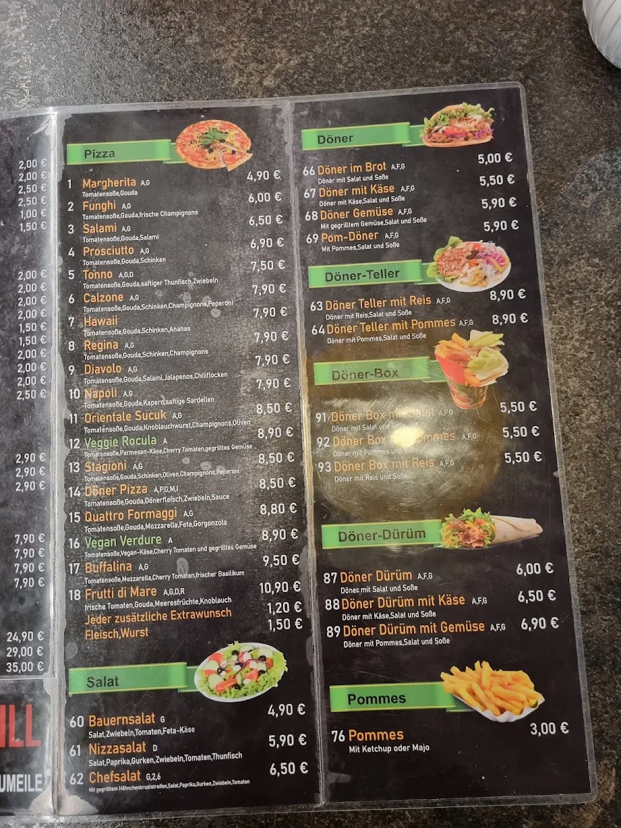 Speisekarte, Balkan Grill