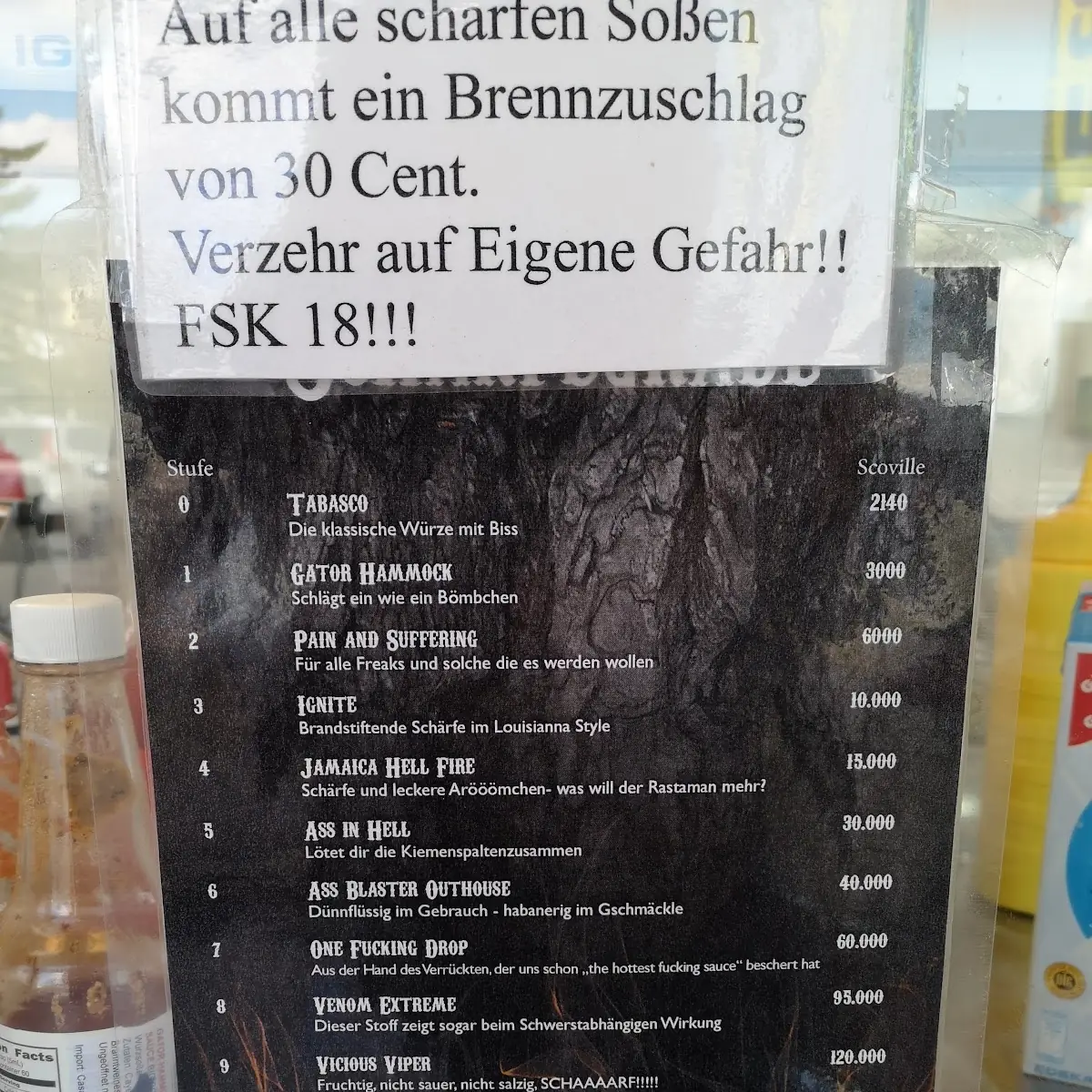 Speisekarte, Kiri's Imbiss