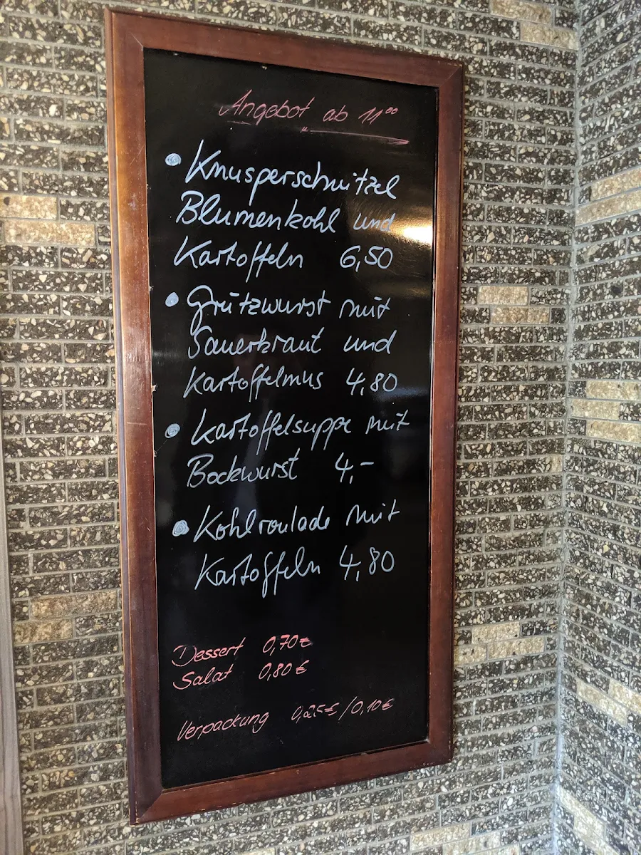 Speisekarte, Gasthaus Großdeuben