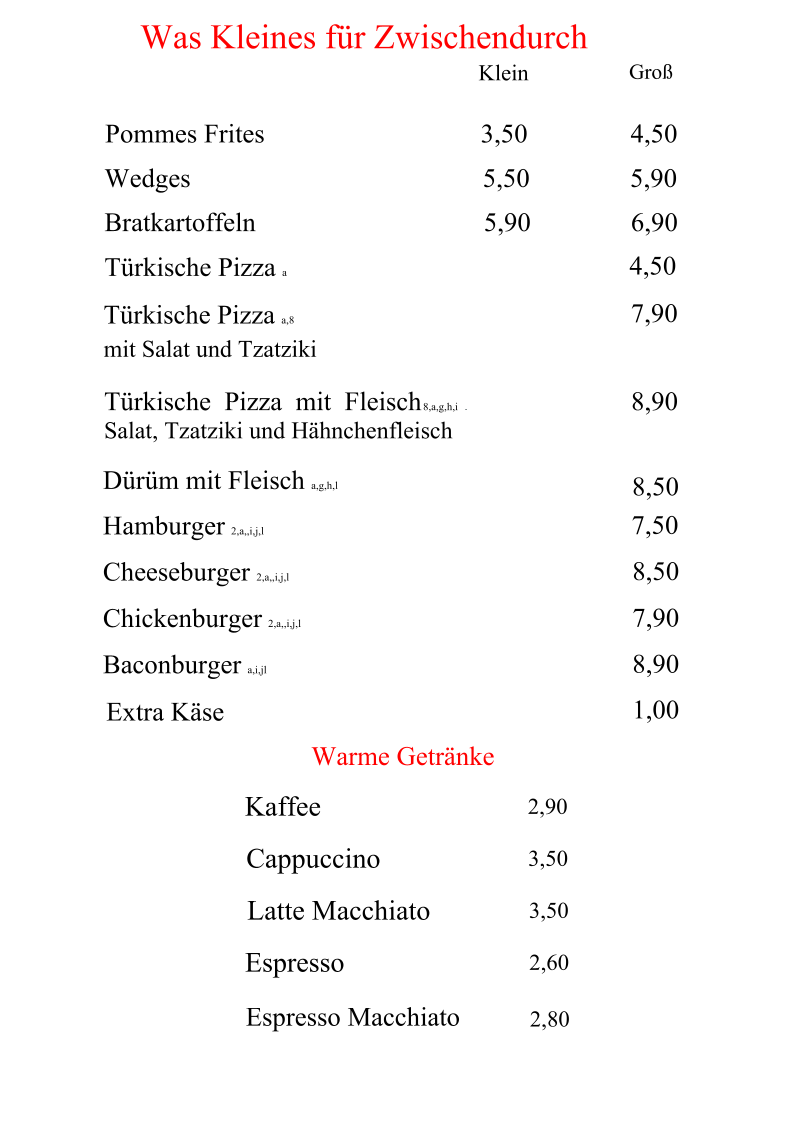 Speisekarte photo 6