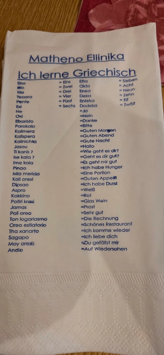 Speisekarte, SYRTAKI