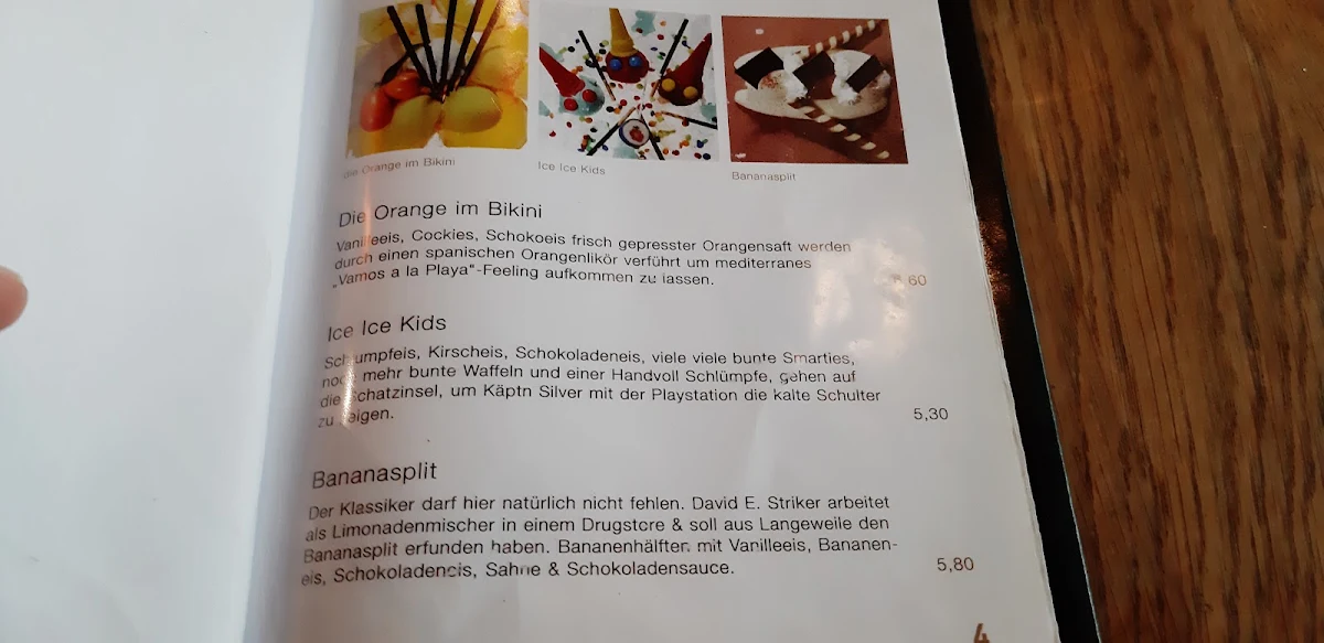 Speisekarte, Rote Kapelle