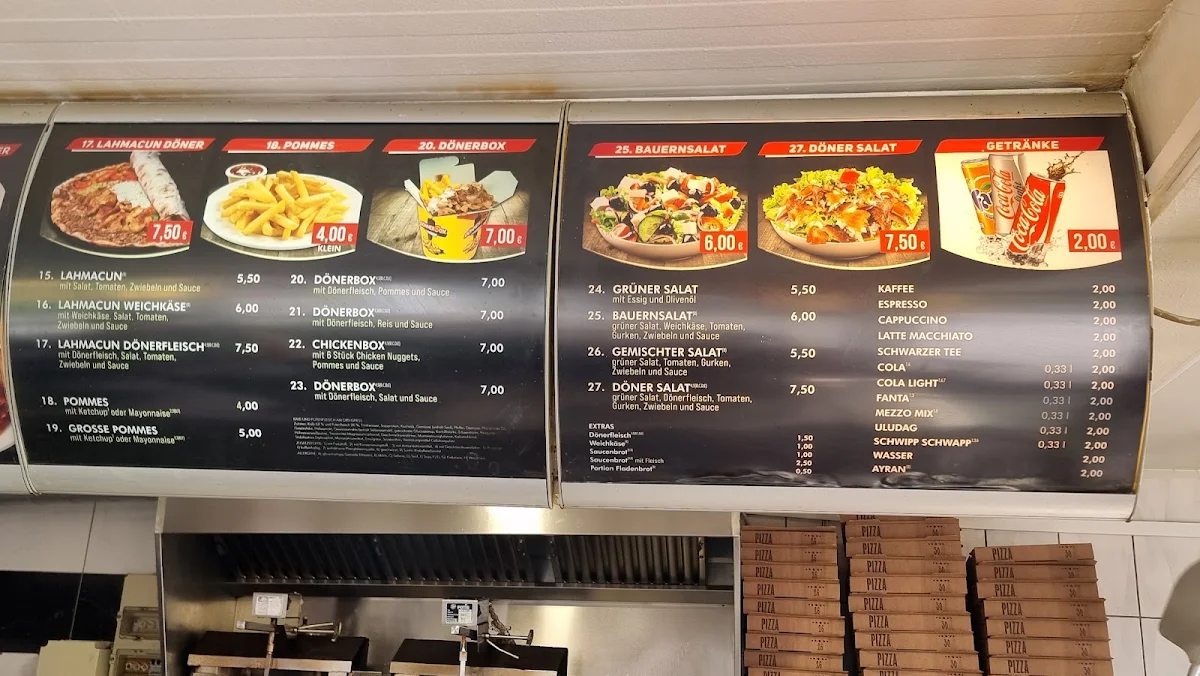 Speisekarte, Firat Grill