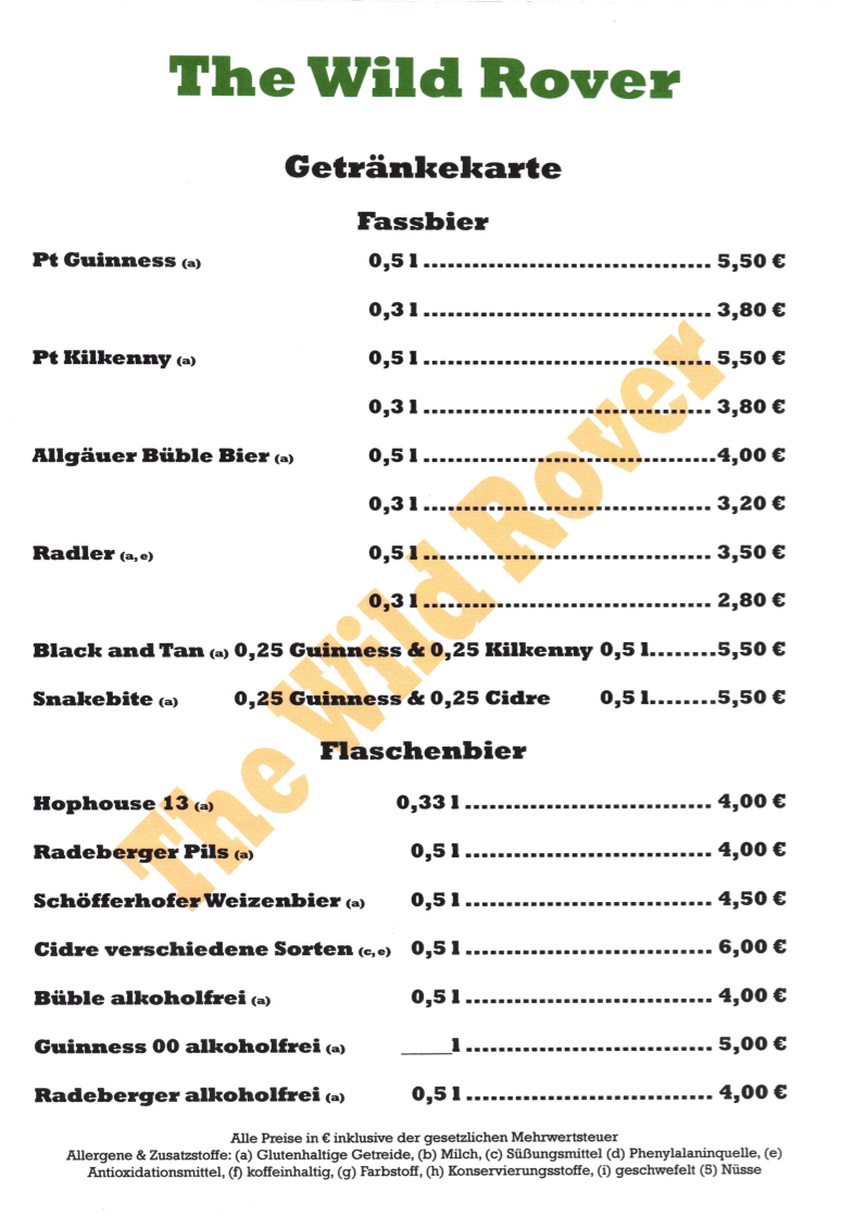 Speisekarte photo 1