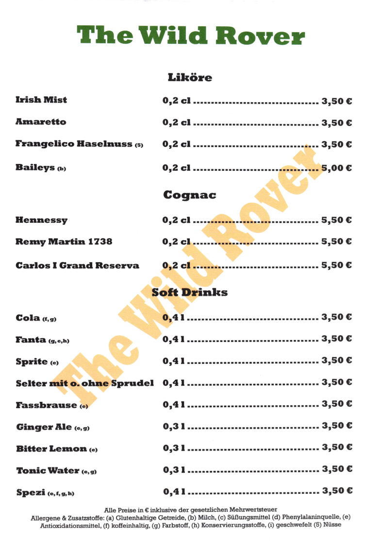 Speisekarte photo 2