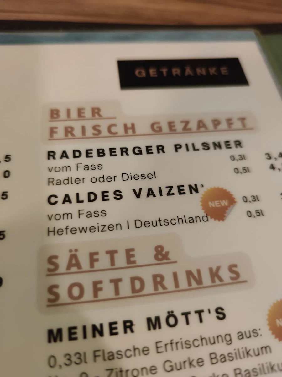Speisekarte, Mai-Tai
