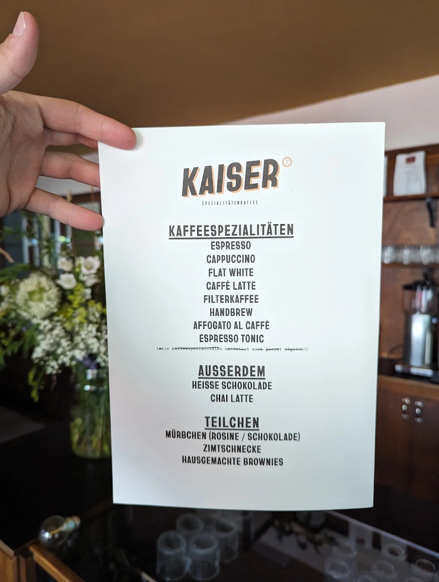 Speisekarte, KAISER