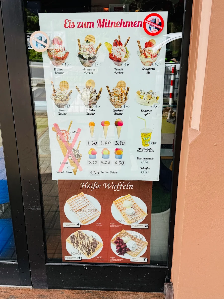 Speisekarte, Eiscafé Del Longo