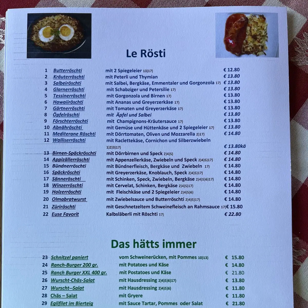 Speisekarte photo 2