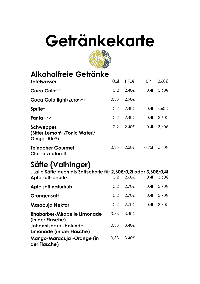 Speisekarte photo 1