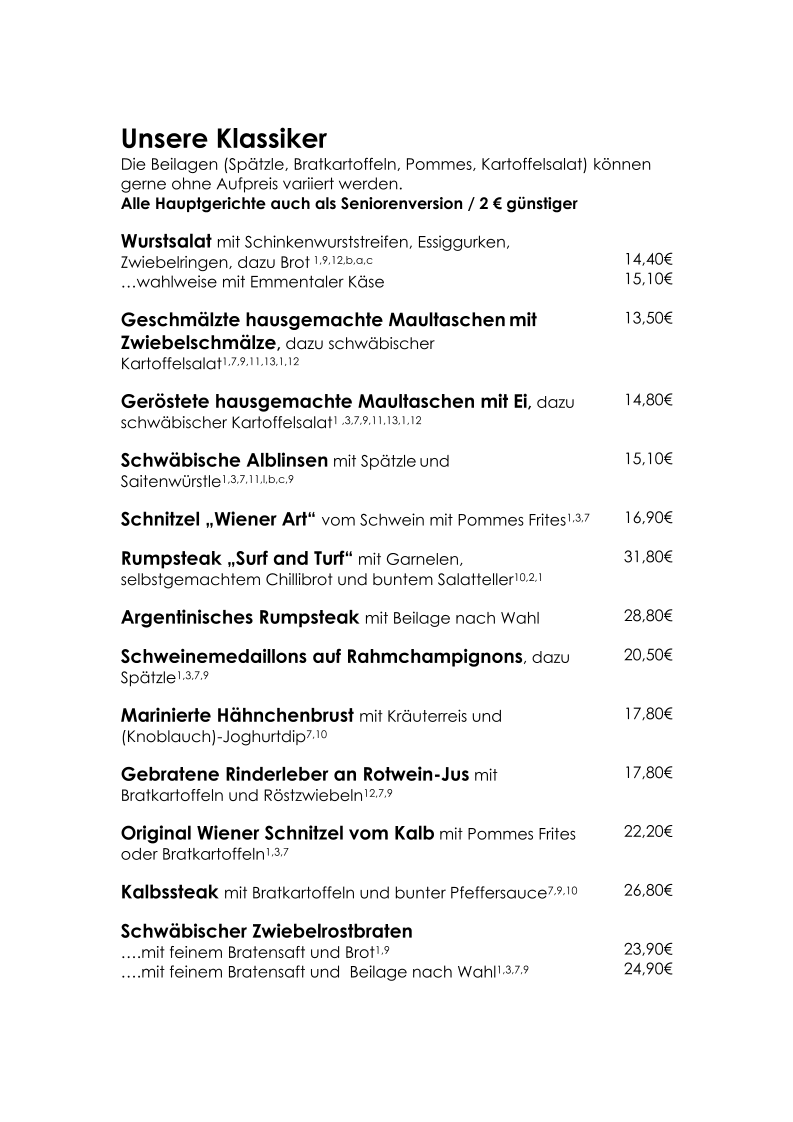 Speisekarte photo 2