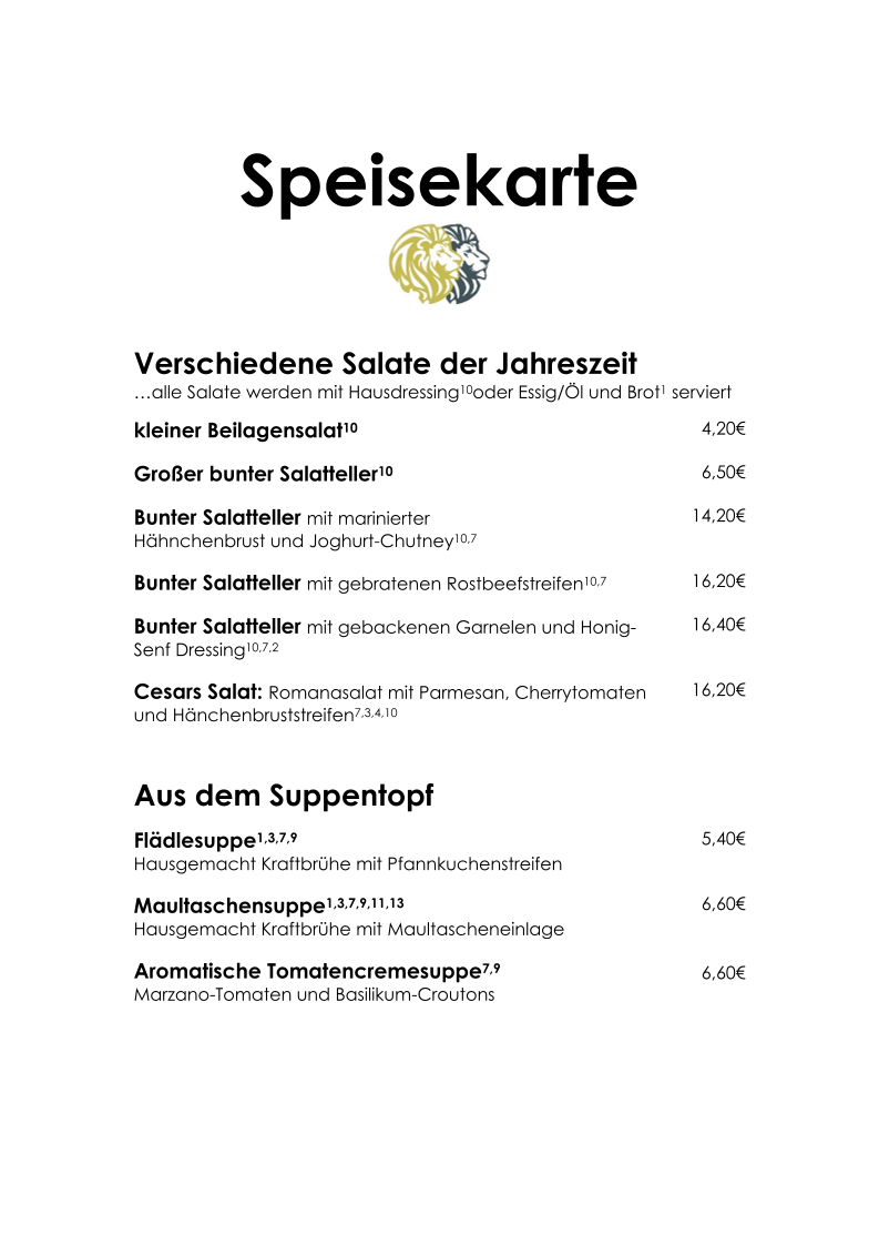 Speisekarte photo 4
