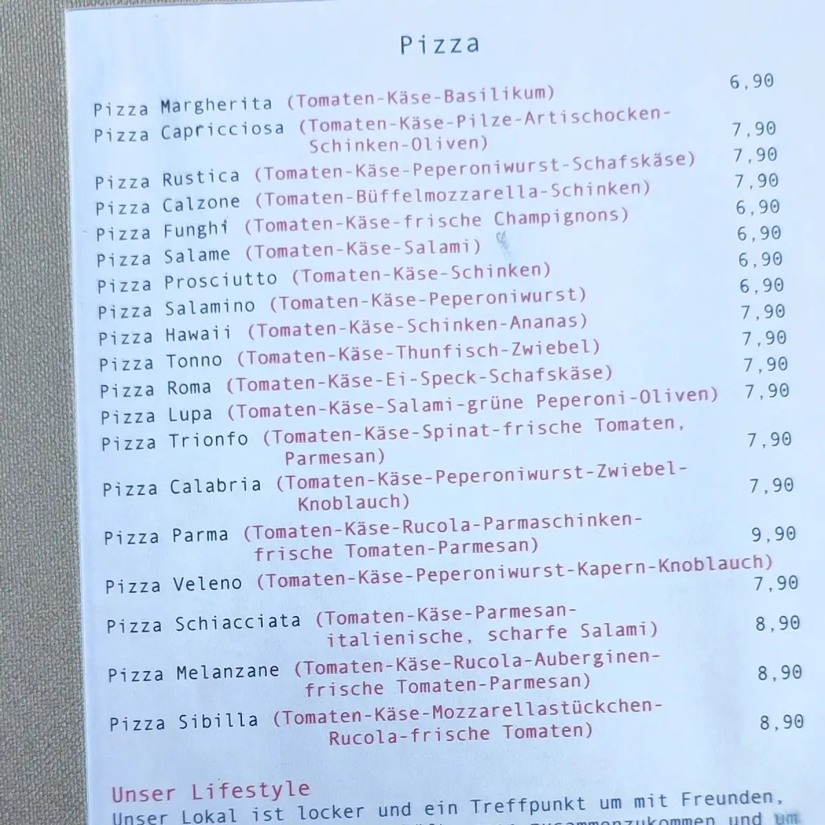 Speisekarte photo 5