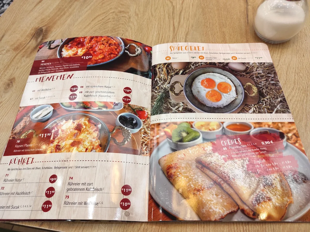 Speisekarte, Demlik Künefecim Café
