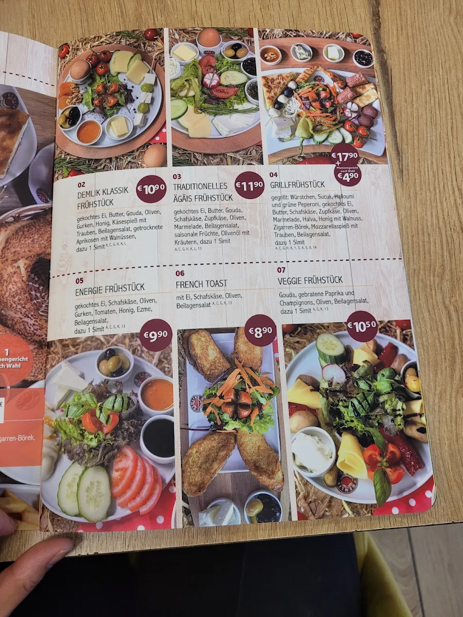 Speisekarte, Demlik Künefecim Café