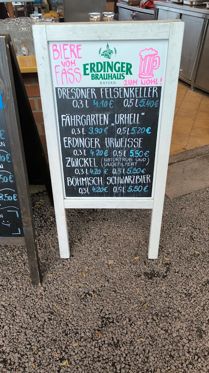Speisekarte, Fährgarten Johannstadt