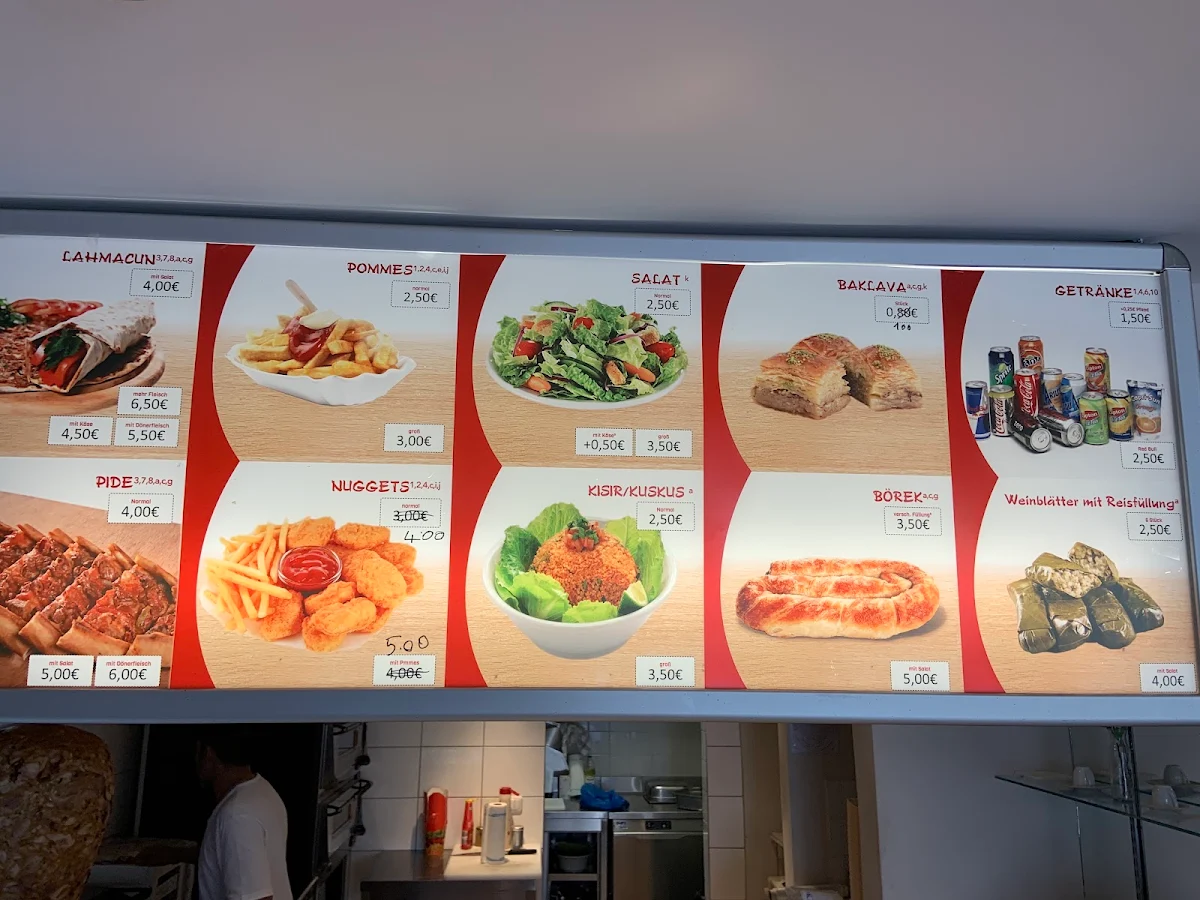 Speisekarte, Sahra Döner und Feinkost