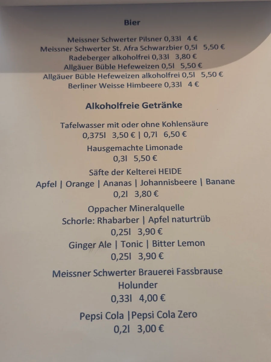 Speisekarte, Mario Pattis Restaurant Feine Kost & Pattis Kantine