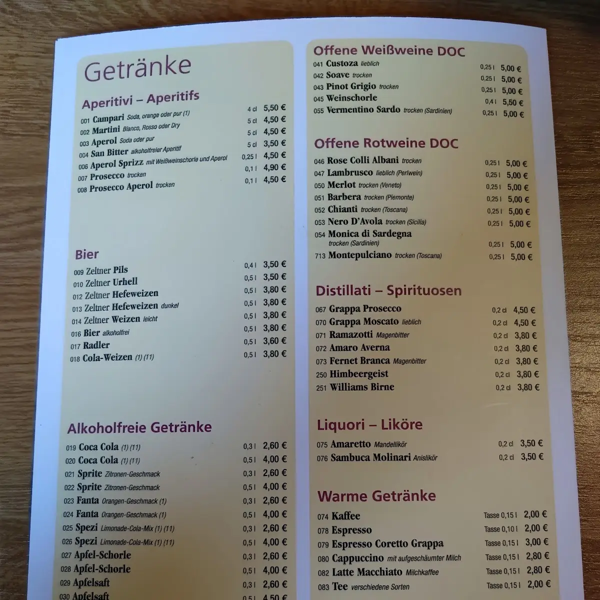 Speisekarte photo 6