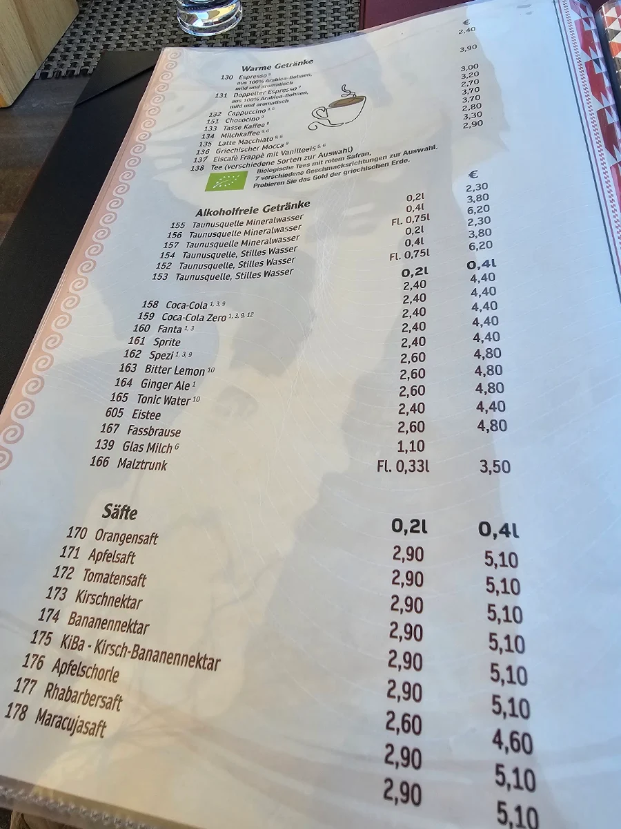 Speisekarte, Ikaros