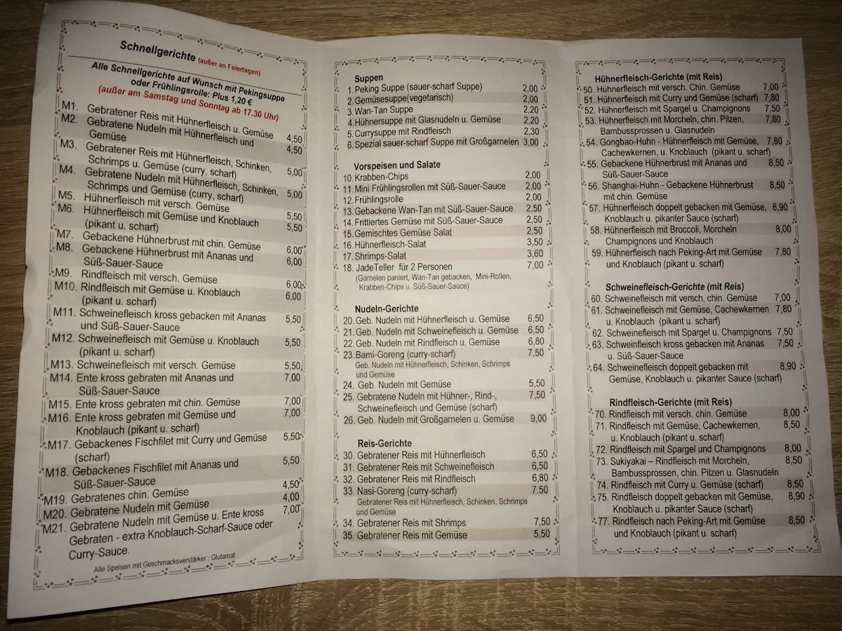 Speisekarte photo 2