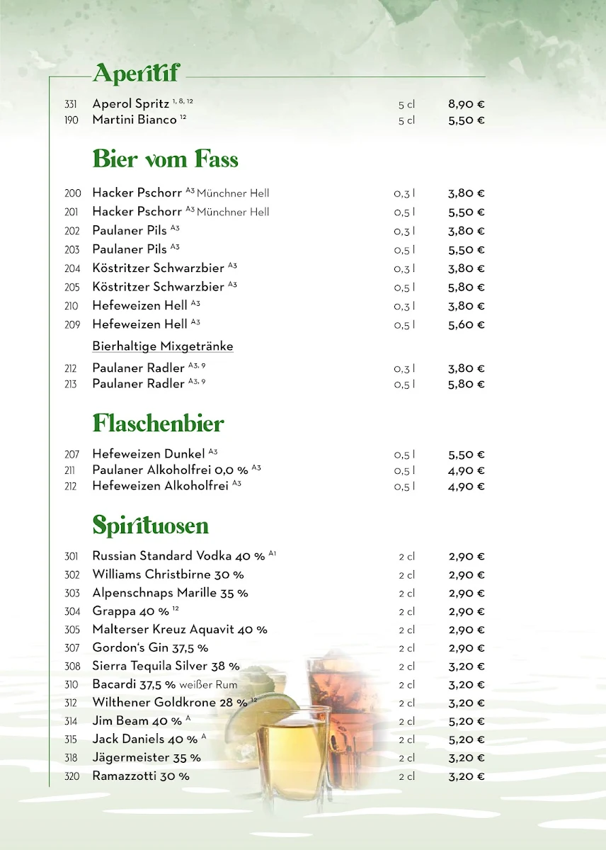 Speisekarte, Asador Steakhaus zum Seeblick