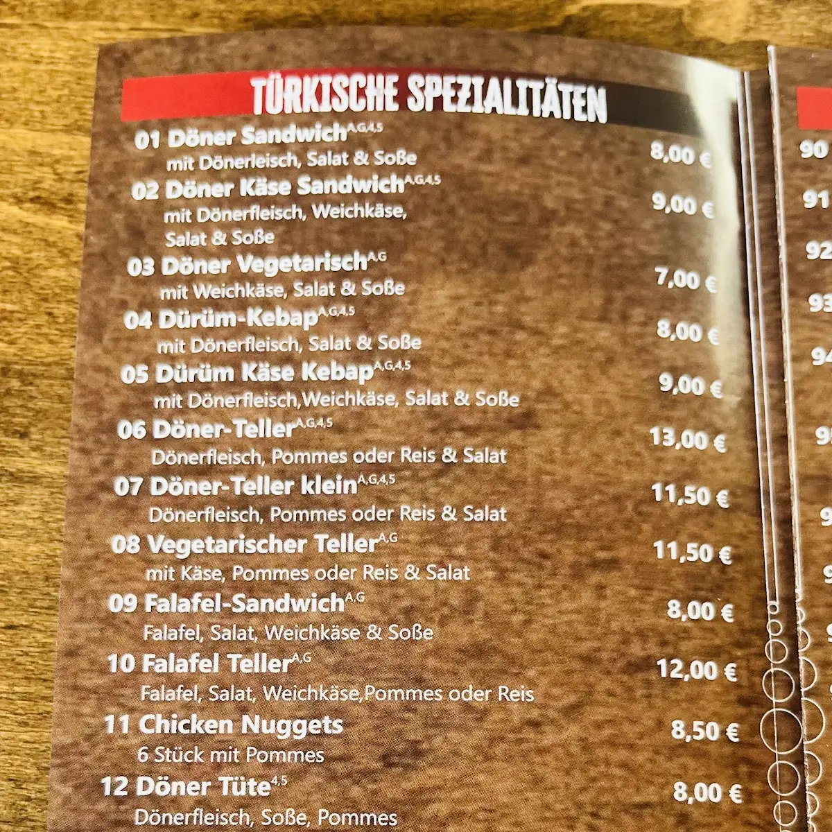 Speisekarte photo 8