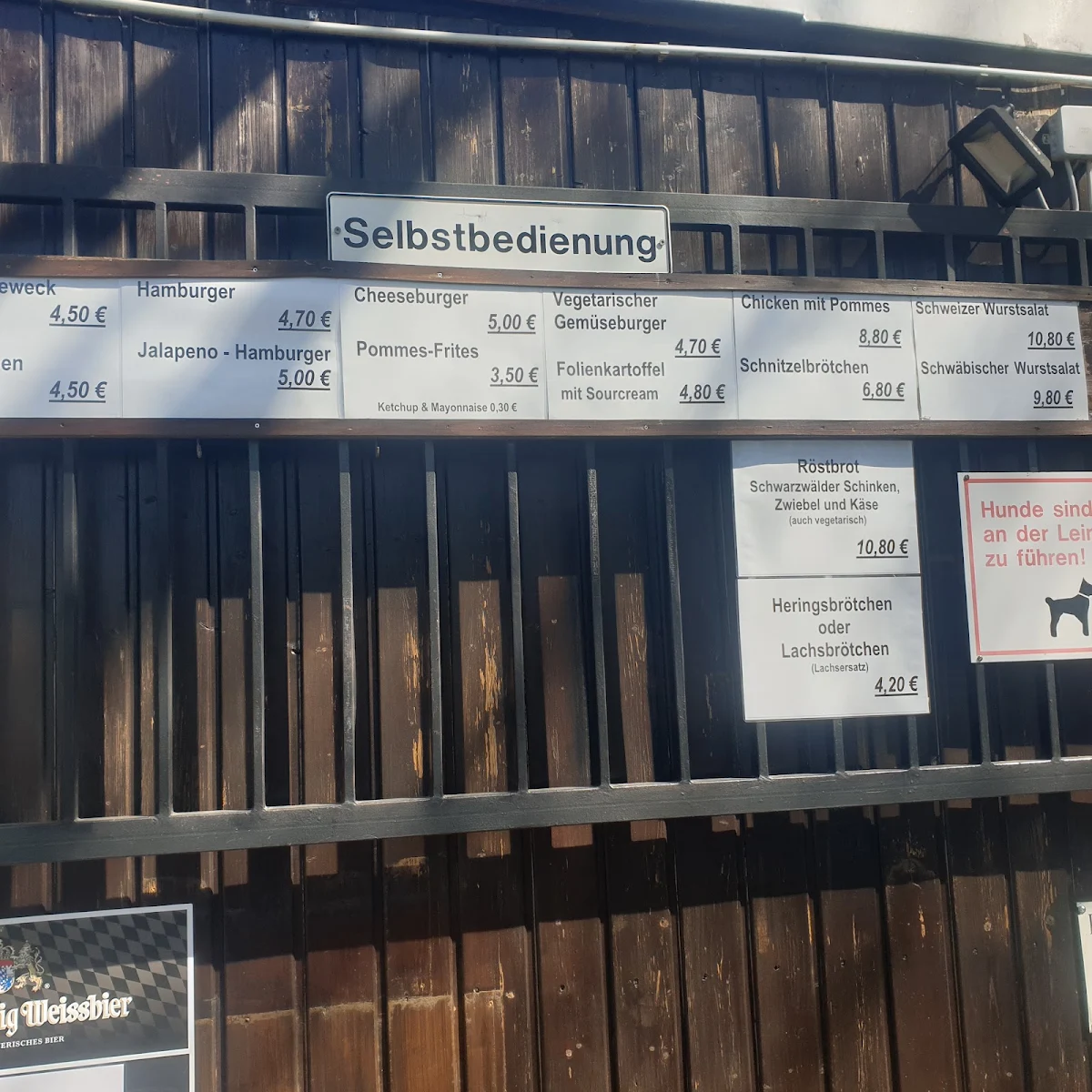 Speisekarte, Ständle am alten Bahnhof