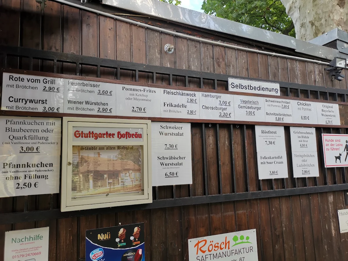 Speisekarte, Ständle am alten Bahnhof