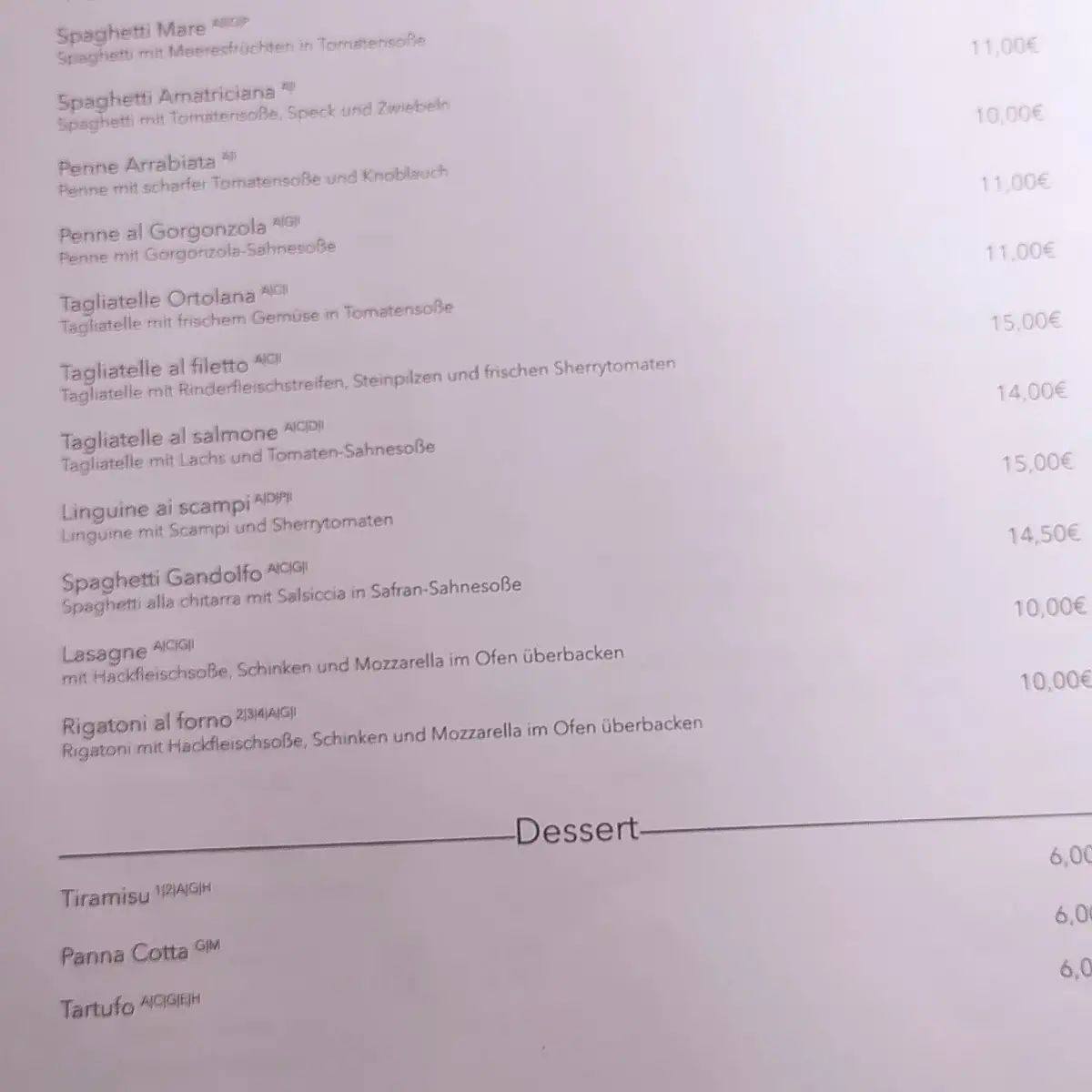 Speisekarte photo 1