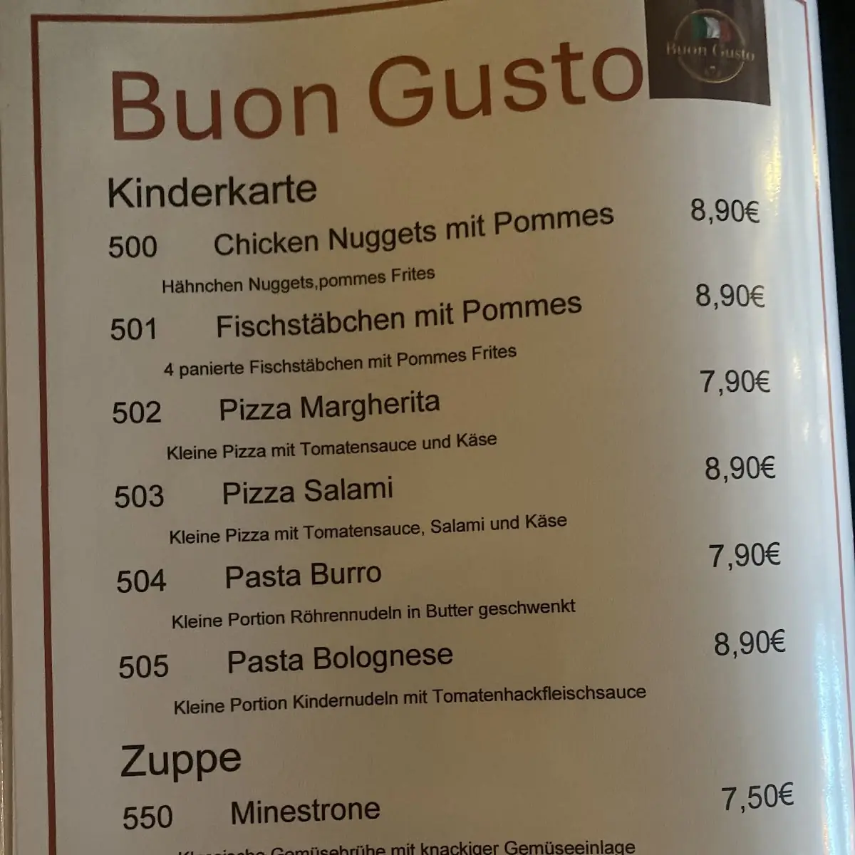Speisekarte photo 3