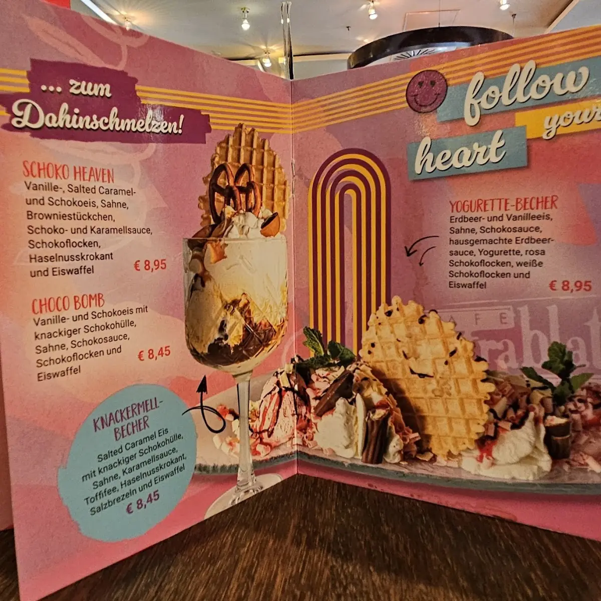 Speisekarte, Cafe Extrablatt Ulm