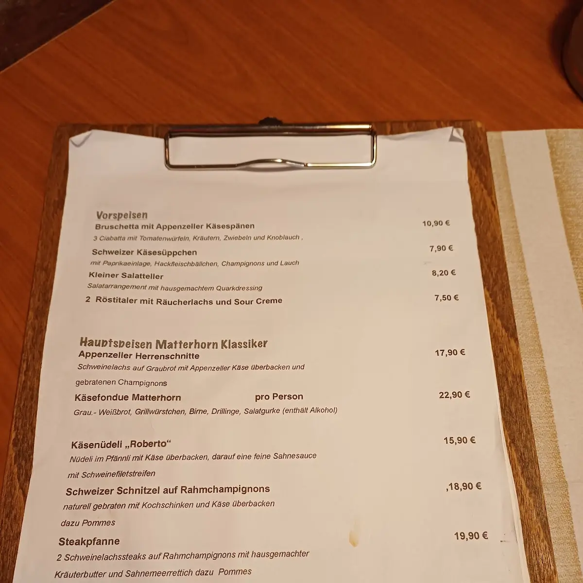 Speisekarte photo 2