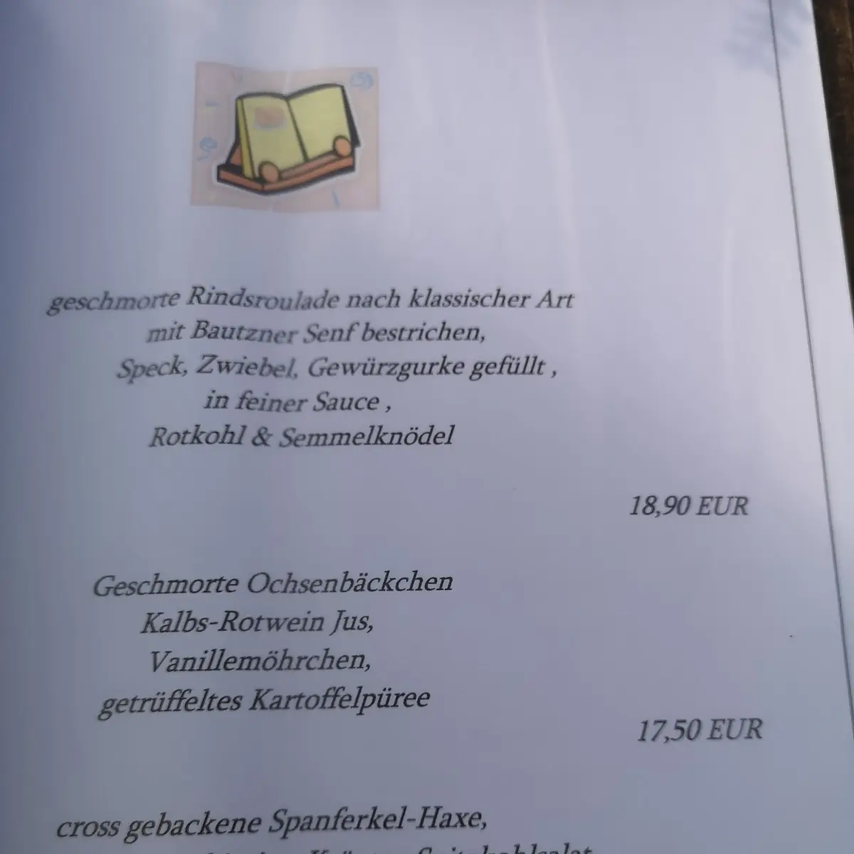 Speisekarte photo 1