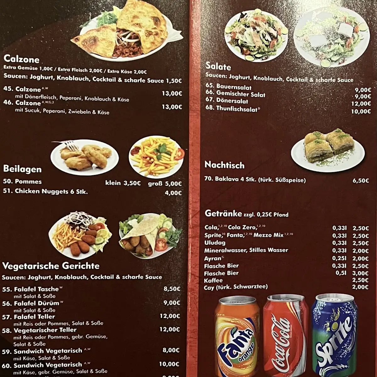 Speisekarte, Dalo Döner & Pizza Wallau