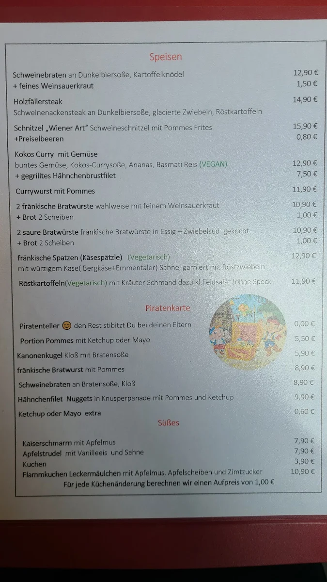 Speisekarte, Die Bucht am Brombachsee