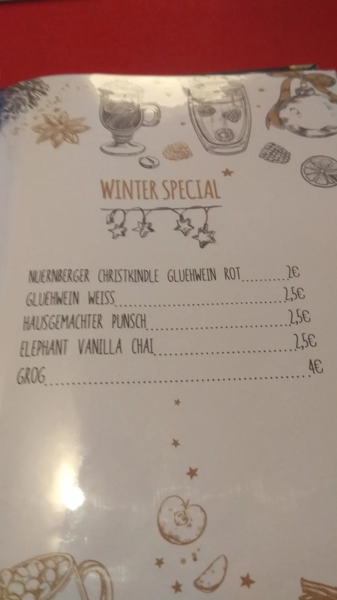Speisekarte, Restaurant Glücksschenke